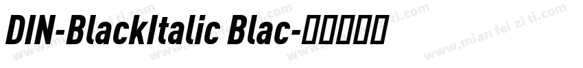 DIN-BlackItalic Blac字体转换